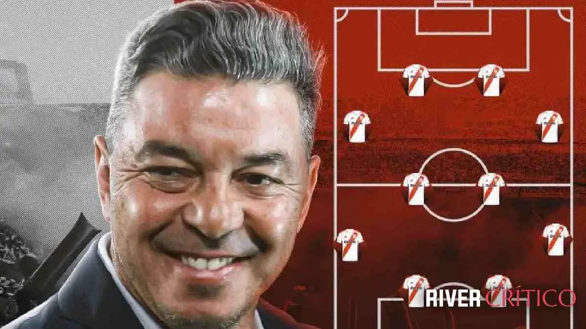 El equipo de Gallardo para el debut de River